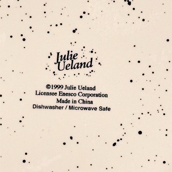 Julie Ueland Butterfly & Pansies Plate Replacement 1999 Enesco VTG Key Catcher - Picture 5 of 5